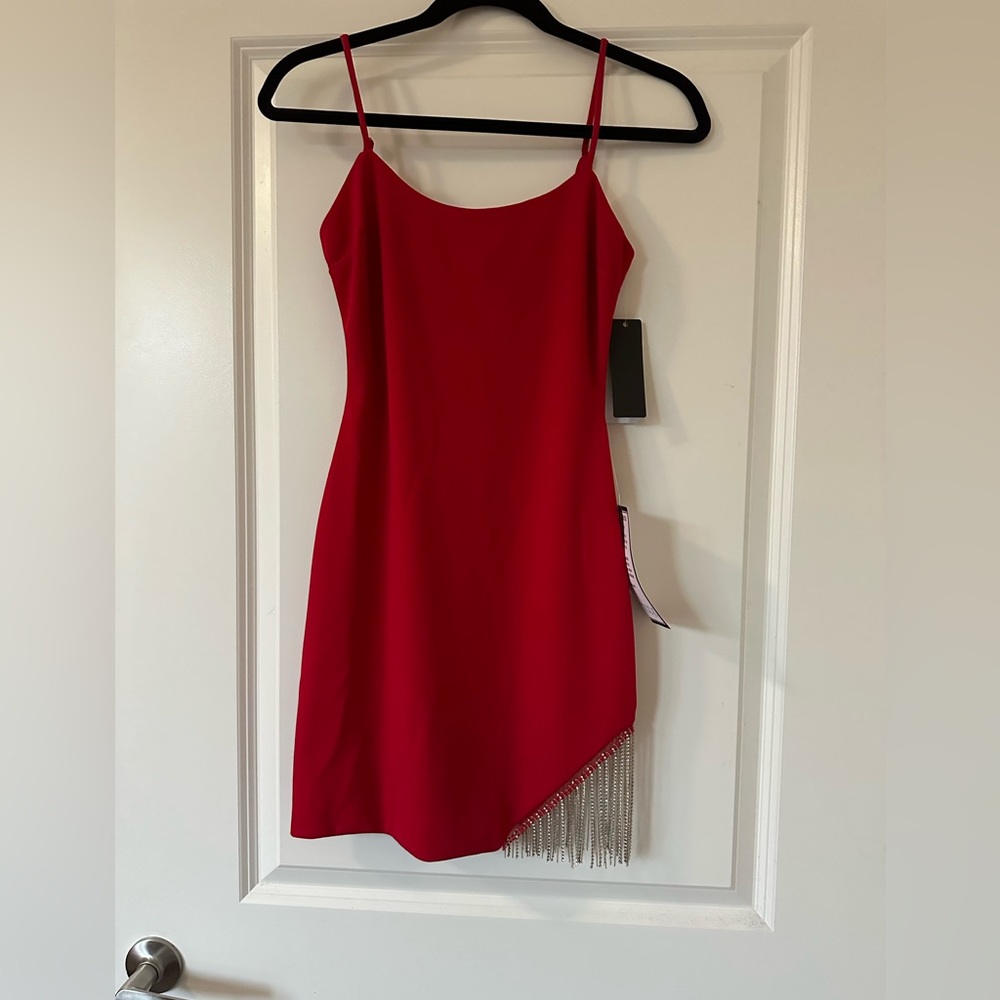 Red Rhinestone Dress